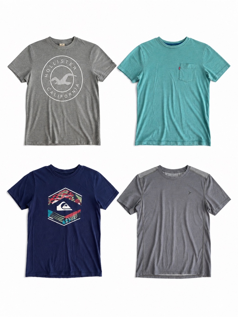 Men’s Small T-Shirt Lot of 4 – Hollister Levi’s Quiksilver Old Navy